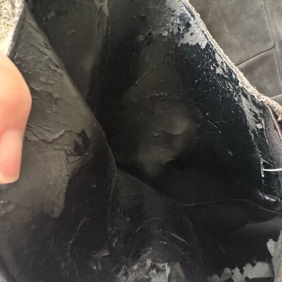 Franco Sarto Abela Suede Over-the-Knee Charcoal Gray Zip Boots Sz 6 - Picture 12 of 13